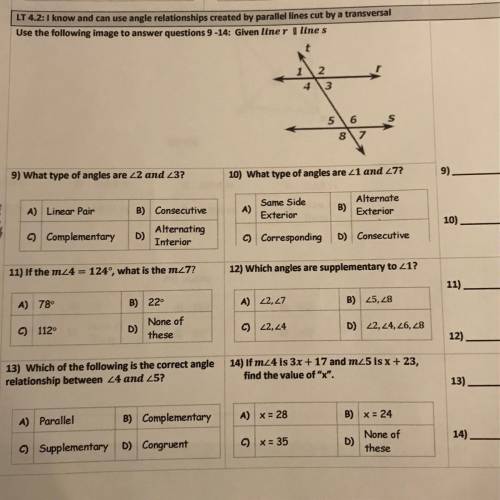 Can anyone help me with Qs 9-14 pls