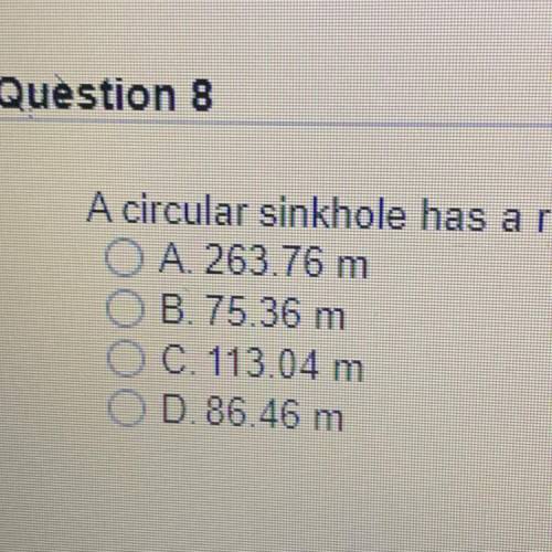 A circular sinkhole has a radius of 12 meters. A week later, it has a diameter of 48 meters. How mu
