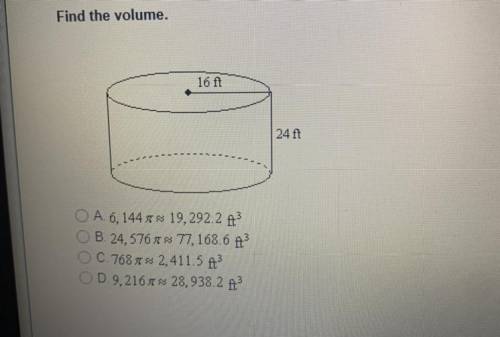 Question 5
Find the volume.