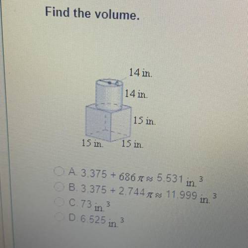 Question 11
Find the volume.