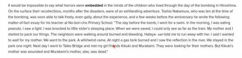 The author describes the way some of the children who lived through the bombing recalled the traged