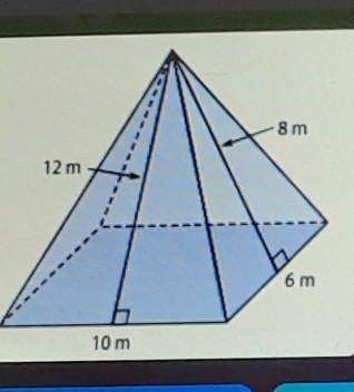 What is the surface area of this pyramid​