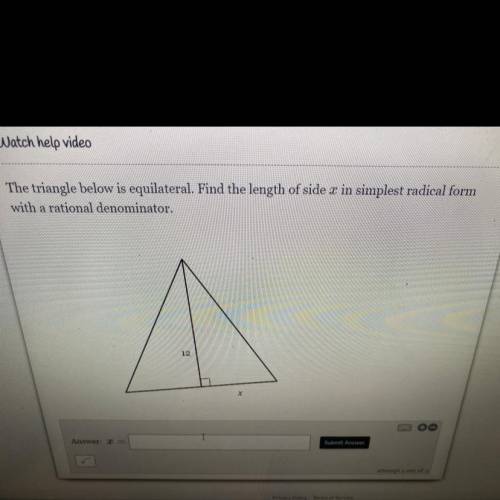 Special right triangles radical answers need help