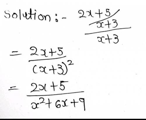 Write 2x+5/x + 3/x+3 as a single fraction to it's simplest form​