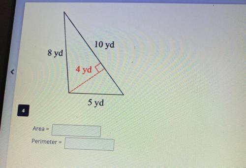 What is the area and perimeter of the triangle