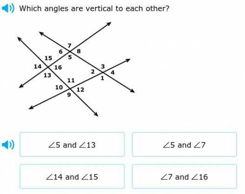 Which angles are vertical to each other ?
I'll mark brainliest