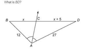 What is BD?
Also, solve for X