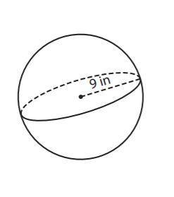 Find the surface area of a sphere
Show all the work