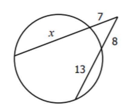 Solve for x. See image below