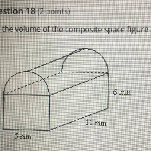 Find the volume of the composite space figure to the nearest whole number