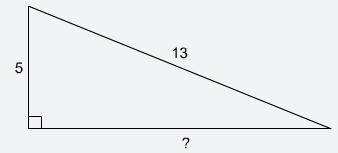 Substitute the given side lengths into the equation for the Pythagorean Theorem.