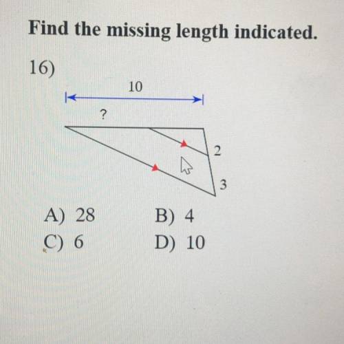 Find the missing length indicated. Hey can someone help me out?
