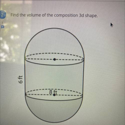 Find the volume of the composition 3d shape.
