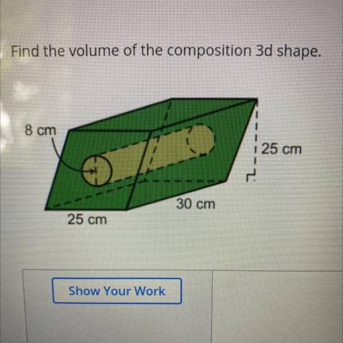 Find the volume of the composition 3rd shape