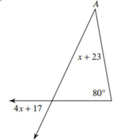How do you solve for A in the following question?