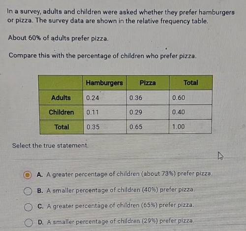 Can someone please help me with this math question?

in a survey, adults and children were asked w