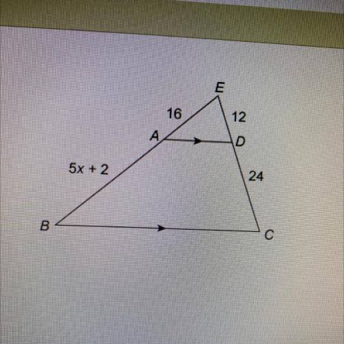 Solve for x. 
Enter your answer in the box.
x=