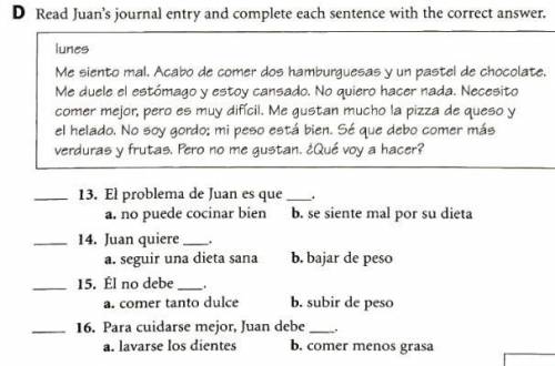 I need help with Spanish! (look at the picture)