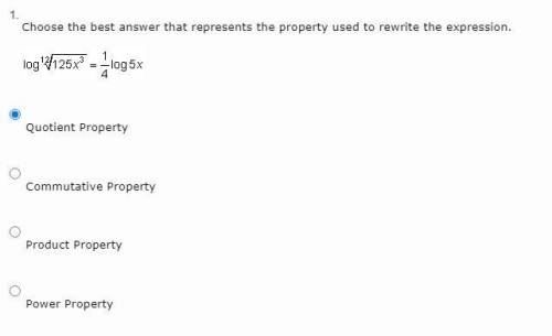 Choose the best answer that represents the property used to rewrite the expression.