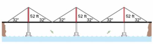 Use the diagram below to find the distance across the suspension bridge.

IF RIGHT WILL GIVE BRANL