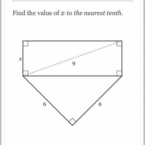 Find the value of x to the nearest tenth