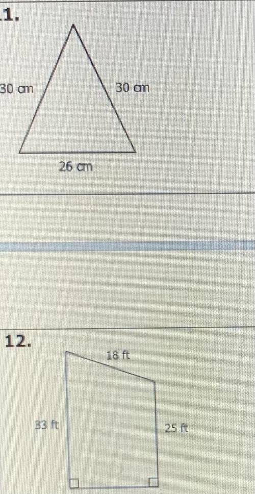 I need to find the area of both and round to the nearest hundredth but I don’t know how