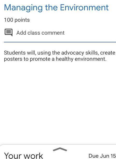Create a poster to promote a healthy environment​
