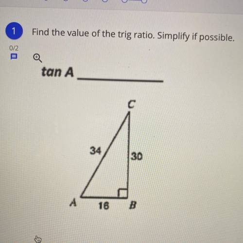 Find the value of the trig ratio. Simplify if possible.