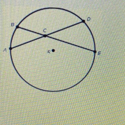 In circle R, What is the name of line segment BE and AD?