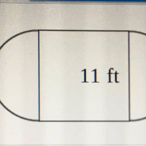 The figure Is made by attaching semicircles to each side of an 11 ft by 11 ft square find the area