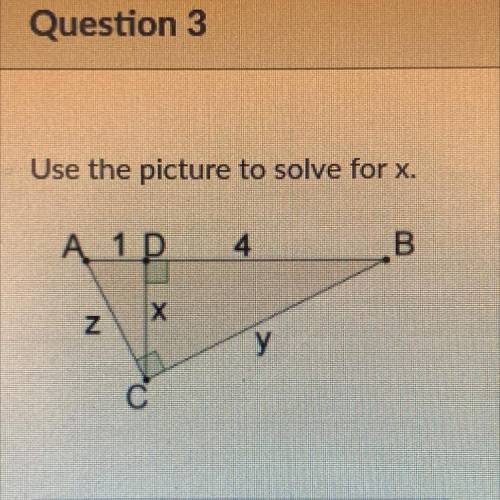 Use this picture to solve for X