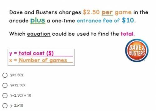Dave and Busters charges 2.50 per game in the arcade plus a one-time entrance fee of $10.

Which e