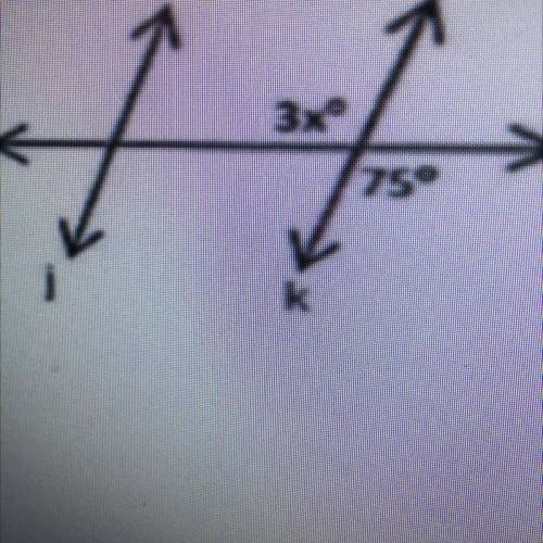 Identify the angle type, then find the value of x