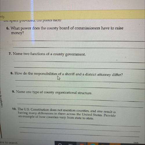 Please do all 5 questions from 6-10