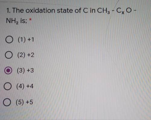 The oxidation state of the middle carbon in acetamide is?​