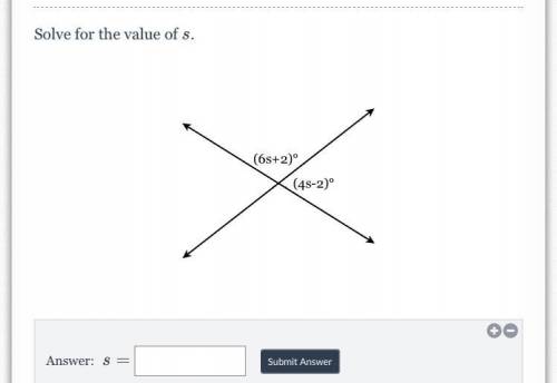 Solve for the value of S.