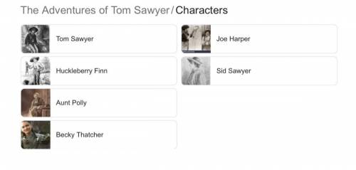 NEED HELP FAST Who were the Main characters in the adventures of Tom Sawyer