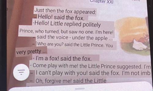 What happens in the small text snippet prince?