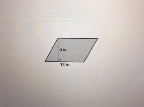 Find the area of the parallelogram: