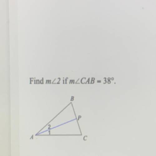 Find m2 if mZCAB - 38°.