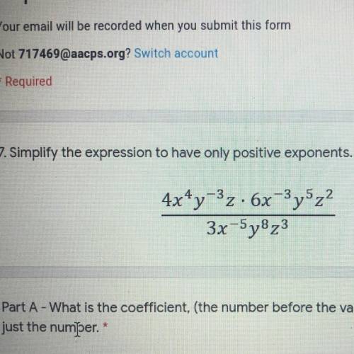 Simplify until you have only positive exponents
