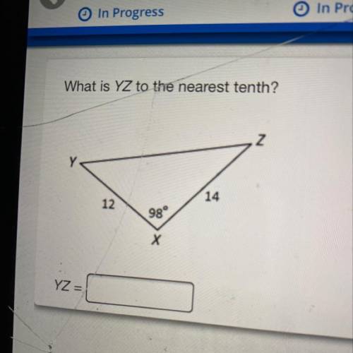 What is the YZ to the nearest tenth?
Please help fast will give brainliest