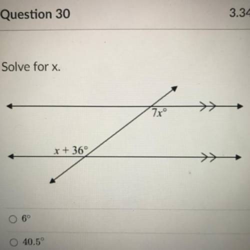 Solve for x.
Please help