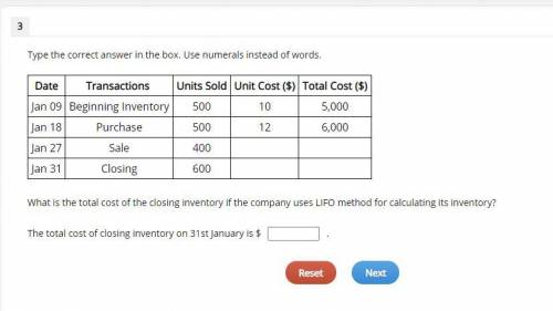What is the total cost of the closing inventory if the company uses LIFO method for calculating its