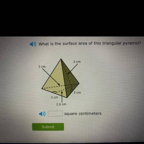 What is the surface area of this triangular pyramid?
HELP FAST (will Mark branniest)