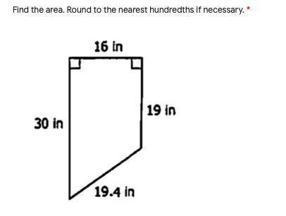 Help!! 
find the area. round to the nearest hundredth if necessary
