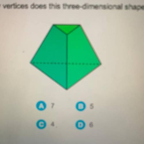 How many vertices does this three-dimensional shape have?