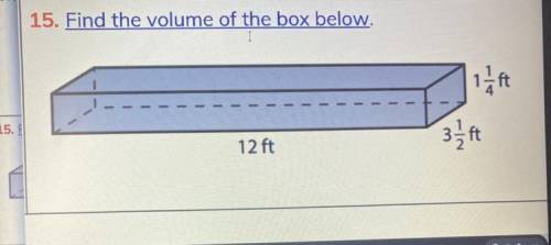 Find the volume of the box below.
