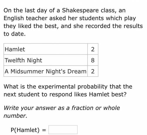 On the last day of a Shakespeare class, an English teacher asked her students which play they liked