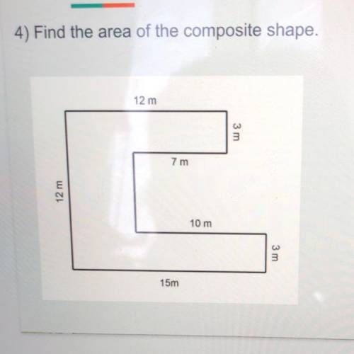 Find the area if the composite shape